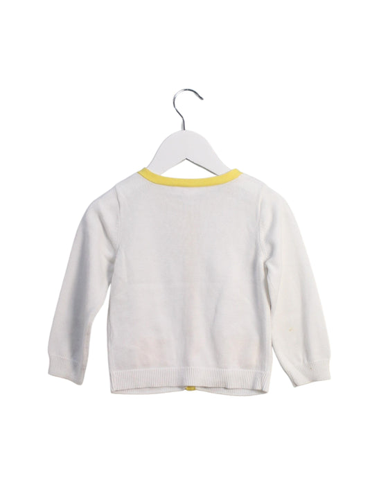 A White Cardigans from Jacadi in size 2T for girl. (Back View)