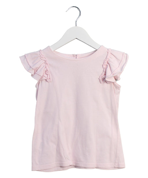 A Pink Sleeveless Tops from Seed in size 4T for girl. (Front View)