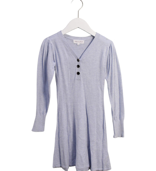 A Blue Long Sleeve Dresses from Excuse My French in size 4T for girl. (Front View)