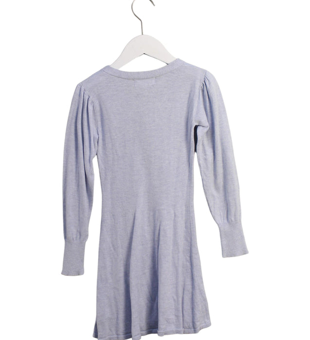 A Blue Long Sleeve Dresses from Excuse My French in size 4T for girl. (Back View)