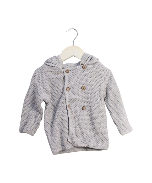 A Grey Knit Sweaters from Seed in size 6-12M for girl. (Front View)