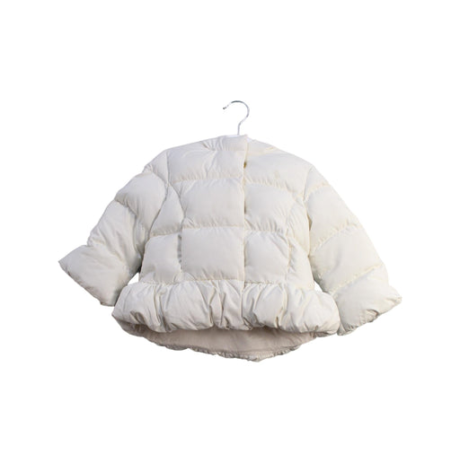 A White Puffer/Quilted Jackets from Ralph Lauren in size 12-18M for girl. (Front View)