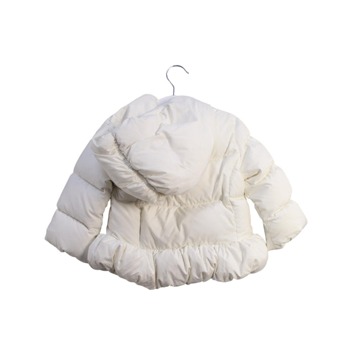 A White Puffer/Quilted Jackets from Ralph Lauren in size 12-18M for girl. (Back View)