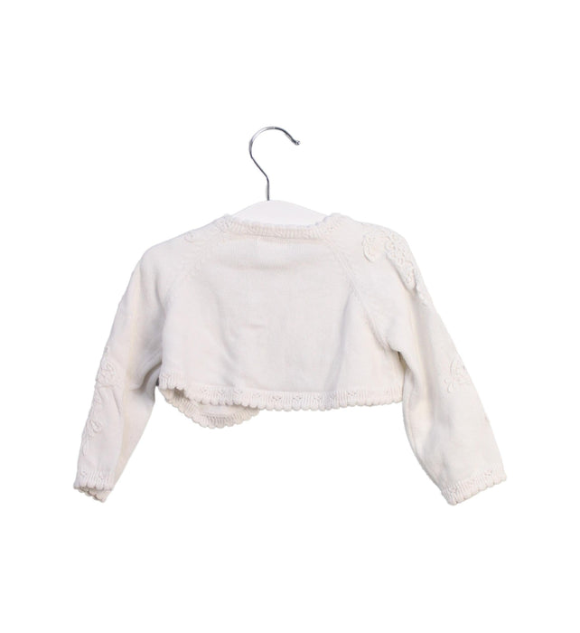 A White Cardigans from Mamas & Papas in size 6-12M for girl. (Back View)