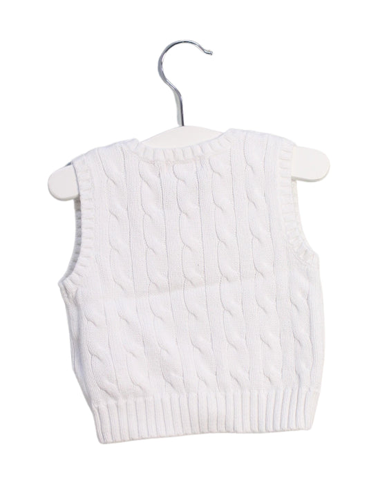 A White Sweater Vests from Ralph Lauren in size 3-6M for boy. (Back View)