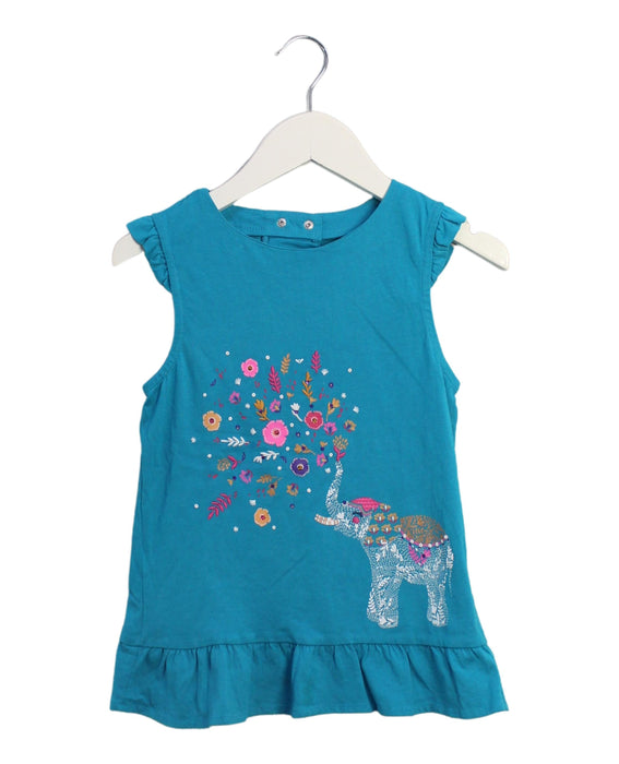 A Teal Sleeveless Tops from Sergent Major in size 8Y for girl. (Front View)