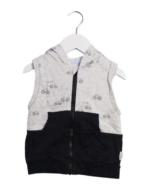 A Grey Outerwear Vests from Mides in size 2T for boy. (Front View)