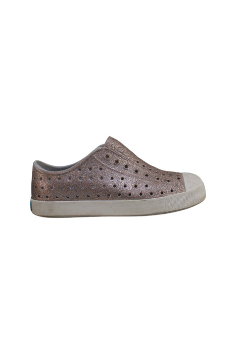 A Pink Aqua Shoes from Native Shoes in size 7Y for girl. (Back View)