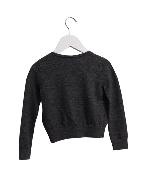 A Grey Cardigans from Bonpoint in size 4T for girl. (Back View)