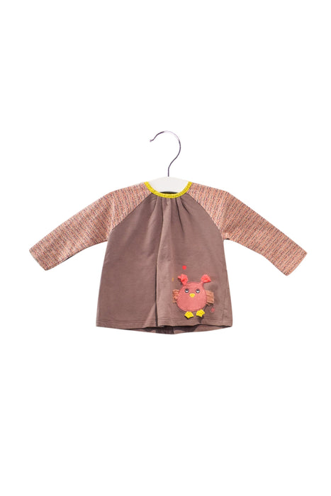 A Purple Long Sleeve Tops from Moulin Roty in size 3-6M for girl. (Front View)