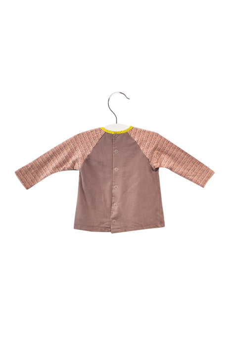 A Purple Long Sleeve Tops from Moulin Roty in size 3-6M for girl. (Back View)