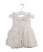 A Ivory Sleeveless Dresses from Rare Editions in size 3-6M for girl. (Front View)