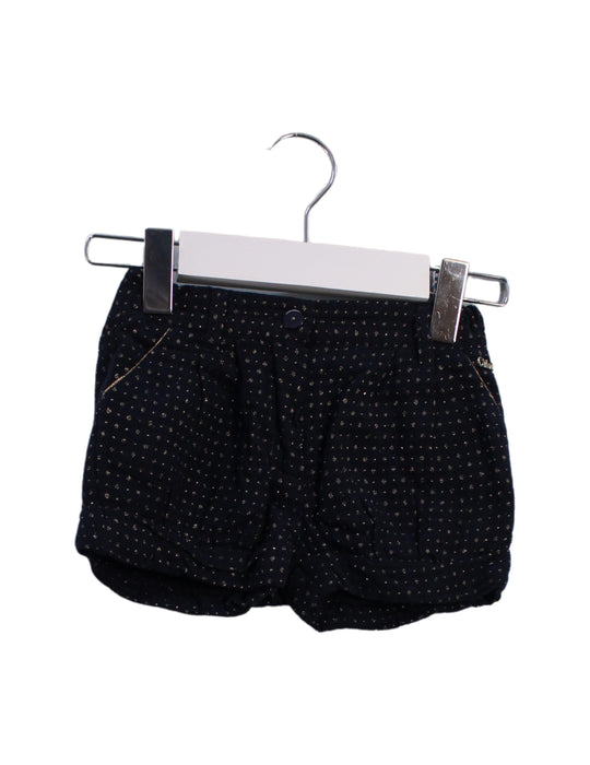 A Navy Shorts from Chloe in size 6-12M for girl. (Front View)