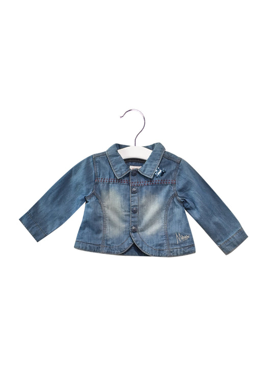 A Blue Lightweight Jackets from Marese in size 3-6M for girl. (Front View)