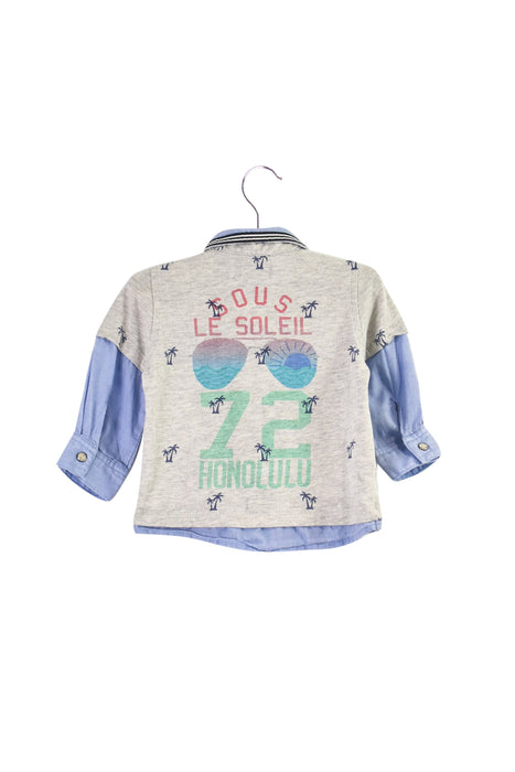 A Grey Long Sleeve Polos from Catimini in size 3-6M for boy. (Back View)