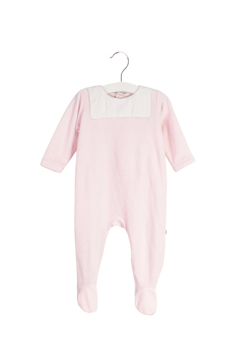 A Pink Long Sleeve Jumpsuits from Jacadi in size 6-12M for girl. (Front View)
