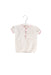 A White Short Sleeve Tops from Seed in size 3-6M for girl. (Front View)