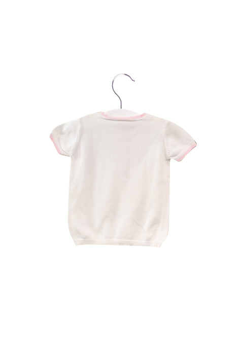 A White Short Sleeve Tops from Seed in size 3-6M for girl. (Back View)
