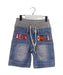A Blue Shorts from As Know As Ponpoko in size 4T for girl. (Front View)