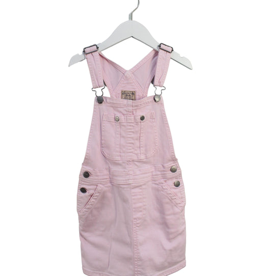A Pink Overall Dresses from Polo Ralph Lauren in size 6T for girl. (Front View)