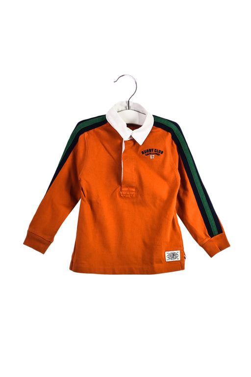 A Orange Long Sleeve Polos from Ralph Lauren in size 18-24M for boy. (Front View)