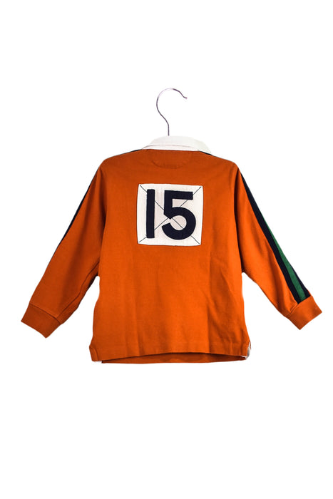 A Orange Long Sleeve Polos from Ralph Lauren in size 18-24M for boy. (Back View)