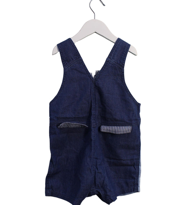 A Blue Overall Shorts from Chickeeduck in size 18-24M for girl. (Back View)