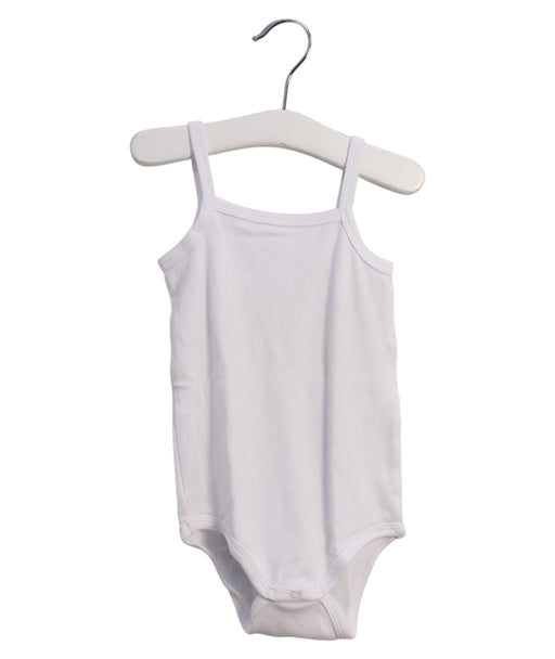 A White Sleeveless Bodysuits from Vertbaudet in size 12-18M for girl. (Front View)