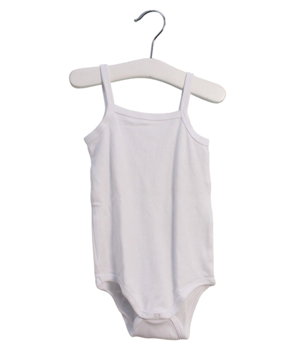 A White Sleeveless Bodysuits from Vertbaudet in size 12-18M for girl. (Front View)