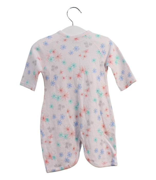 A Pink Long Sleeve Rompers from Mides in size 3-6M for girl. (Back View)