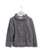 A Grey Lightweight Jackets from Miki House in size 5T for girl. (Front View)