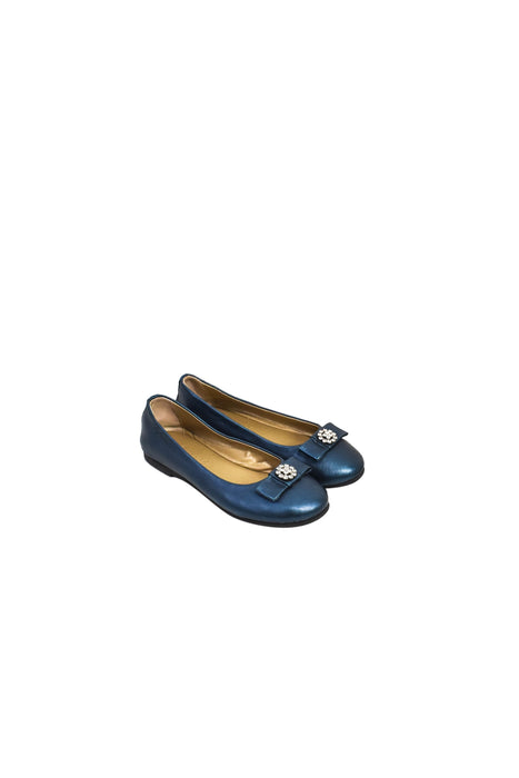A Blue Flats from Armani in size 6T for girl. (Front View)