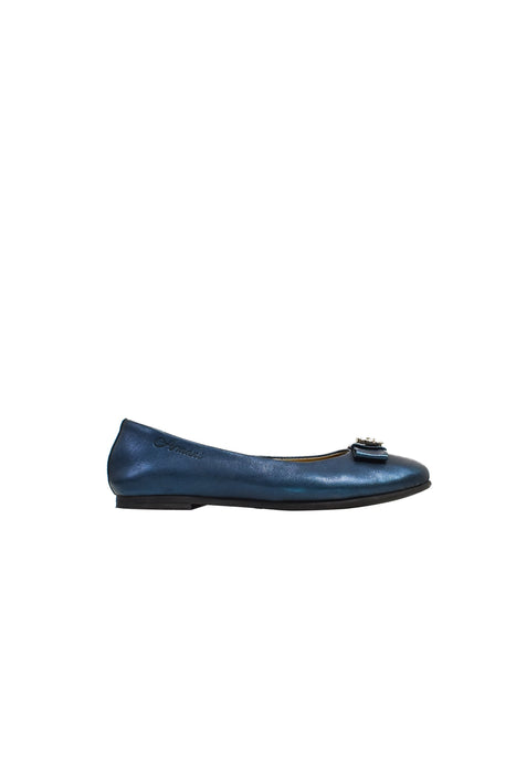 A Blue Flats from Armani in size 6T for girl. (Back View)