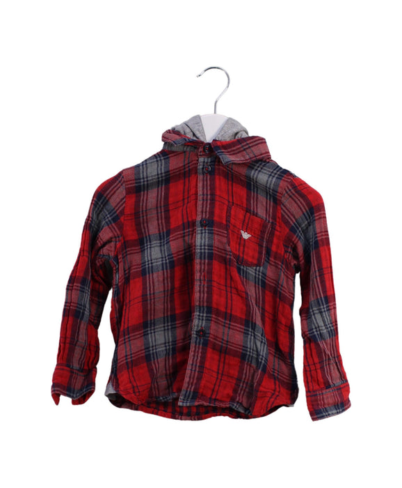 A Red Shirts from Armani in size 12-18M for boy. (Front View)