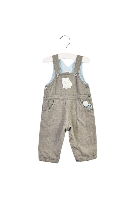 A Grey Long Overalls from Marese in size 3-6M for boy. (Front View)