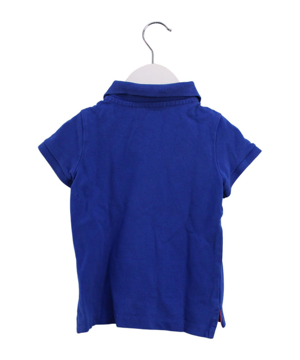 A Blue Short Sleeve Polos from Polo Ralph Lauren in size 3T for girl. (Back View)