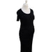 A Black Short Sleeve Dresses from Seraphine in size XS for maternity. (Front View)