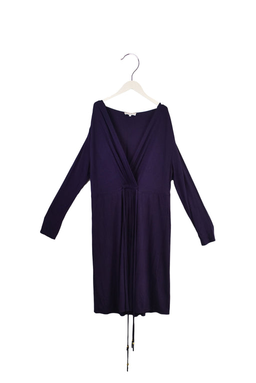 A Purple Long Sleeve Dresses from Mayarya in size L for maternity. (Front View)