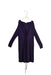 A Purple Long Sleeve Dresses from Mayarya in size L for maternity. (Front View)