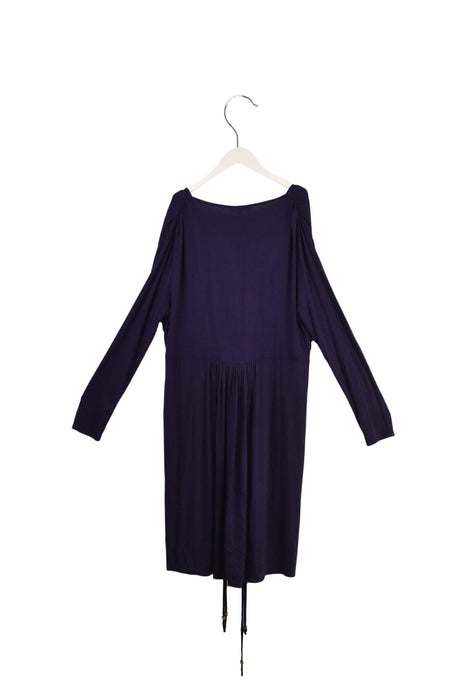 A Purple Long Sleeve Dresses from Mayarya in size L for maternity. (Back View)
