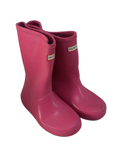 A Pink Rain Boots from Hunter in size EU28 for girl. (Front View)