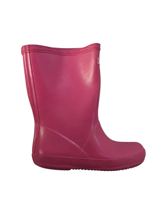 A Pink Rain Boots from Hunter in size EU28 for girl. (Back View)