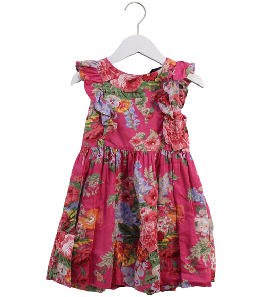 A Pink Sleeveless Dresses from Polo Ralph Lauren in size 4T for girl. (Front View)