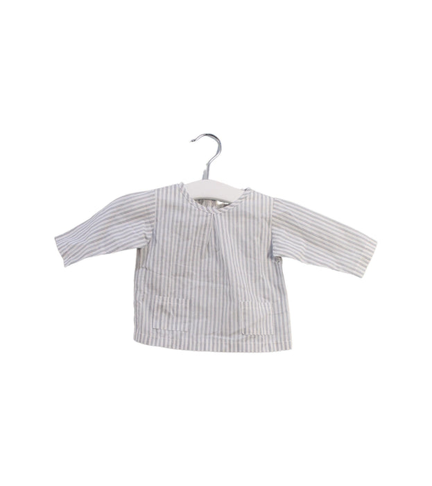 A Blue Long Sleeve Tops from Alice à Paris in size 0-3M for girl. (Front View)