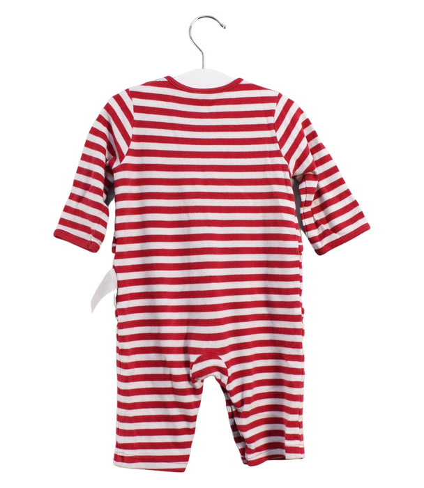 A Red Long Sleeve Jumpsuits from Mides in size 6-12M for boy. (Back View)