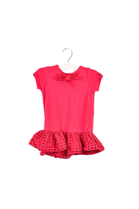 A Pink Short Sleeve Dresses from Lili Gaufrette in size 3-6M for girl. (Front View)
