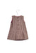A Brown Sleeveless Dresses from Jacadi in size 3-6M for girl. (Back View)
