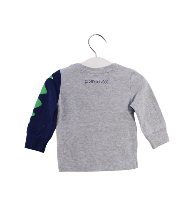 A Grey Long Sleeve Tops from Blade & Rose in size 6-12M for boy. (Back View)