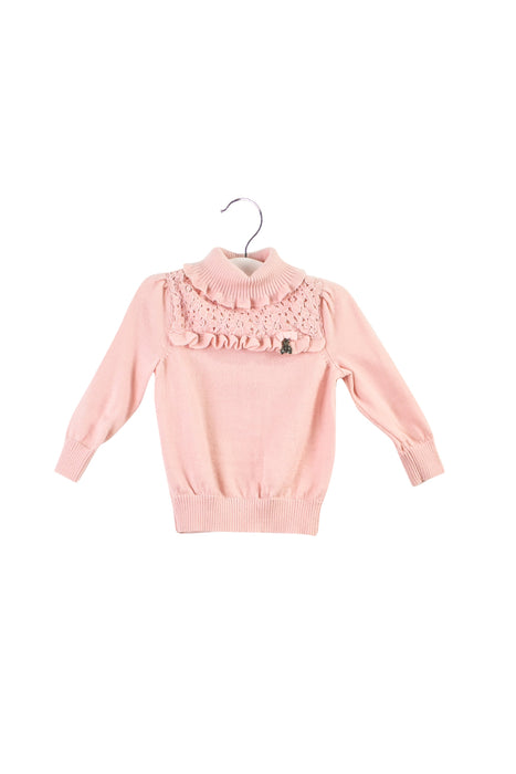 A Pink Knit Sweaters from Nicholas & Bears in size 6-12M for girl. (Front View)