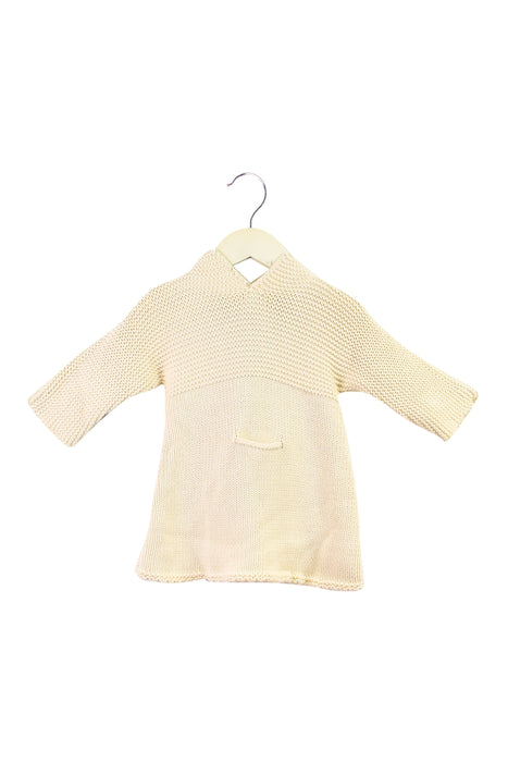 A White Sweater Dresses from Bonpoint in size 3-6M for girl. (Front View)